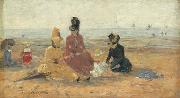 Eugene Boudin On the Beach oil painting reproduction